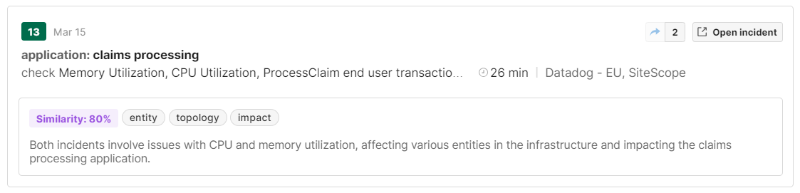 Incident Similarity Details