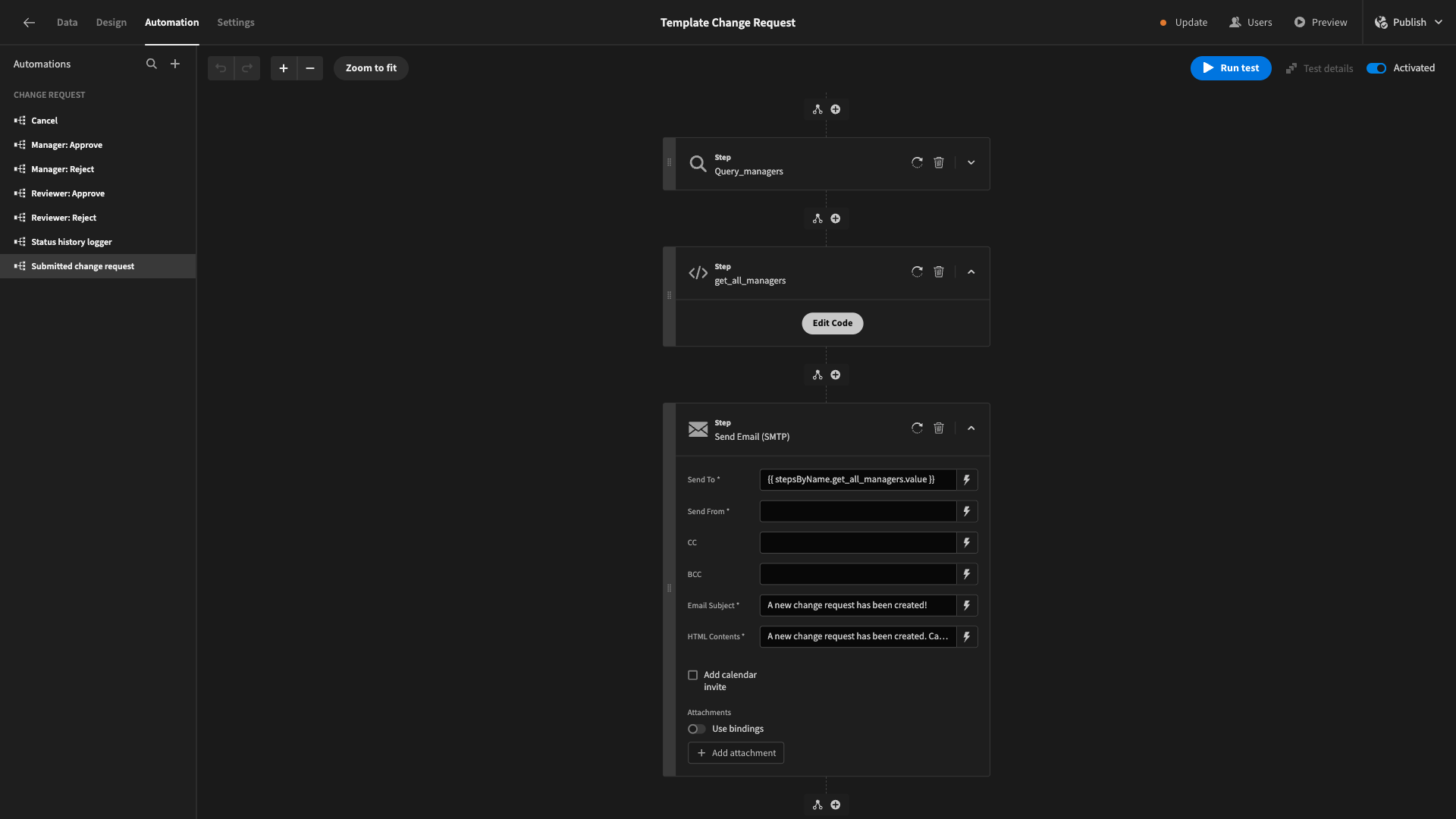 Automation flow