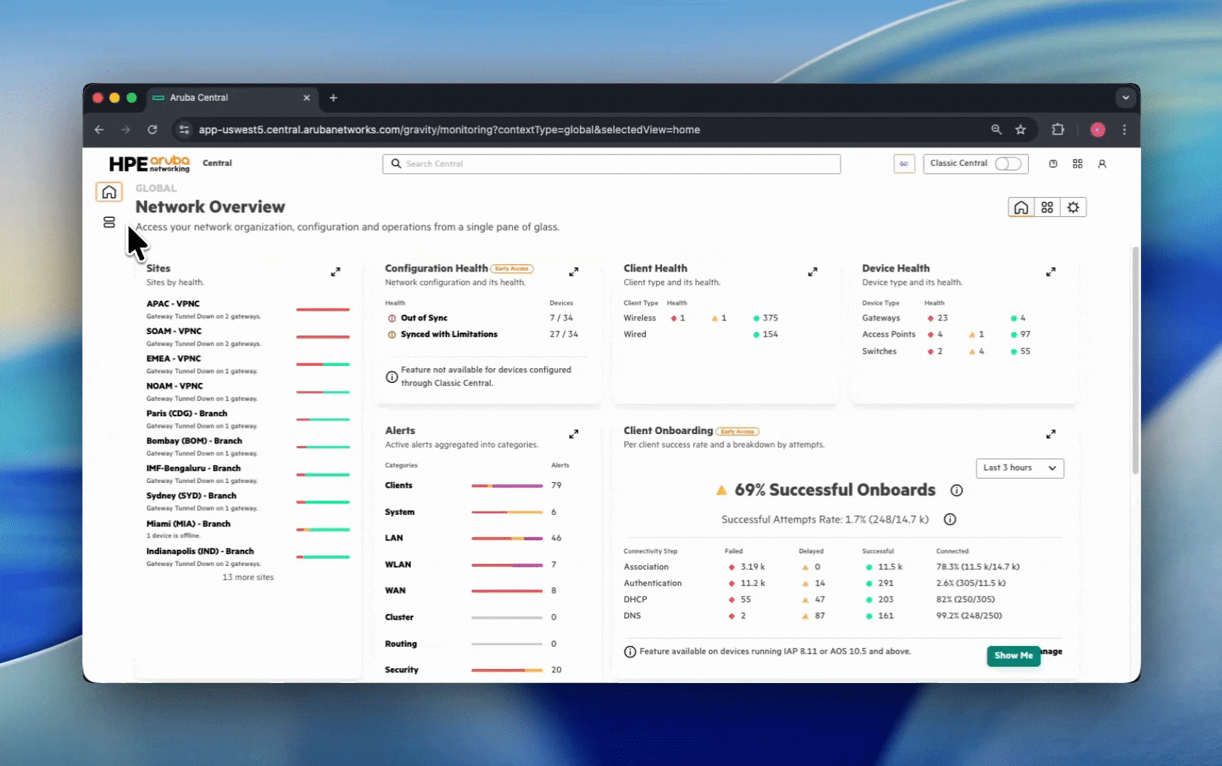 Locating your Base URL in Central: Navigate to **Menu > API Gateway > REST API** to find and copy your account’s Base URL.