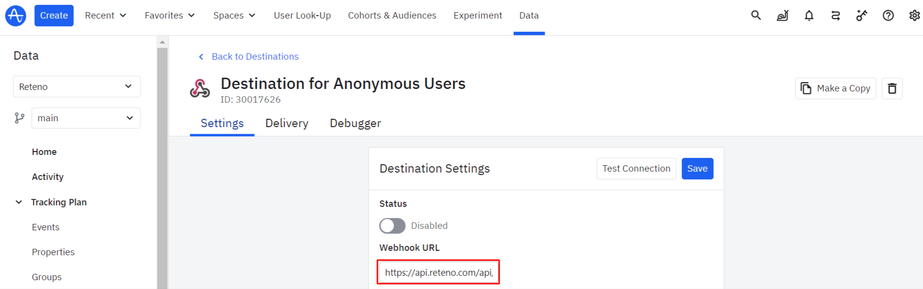 Webhook URL