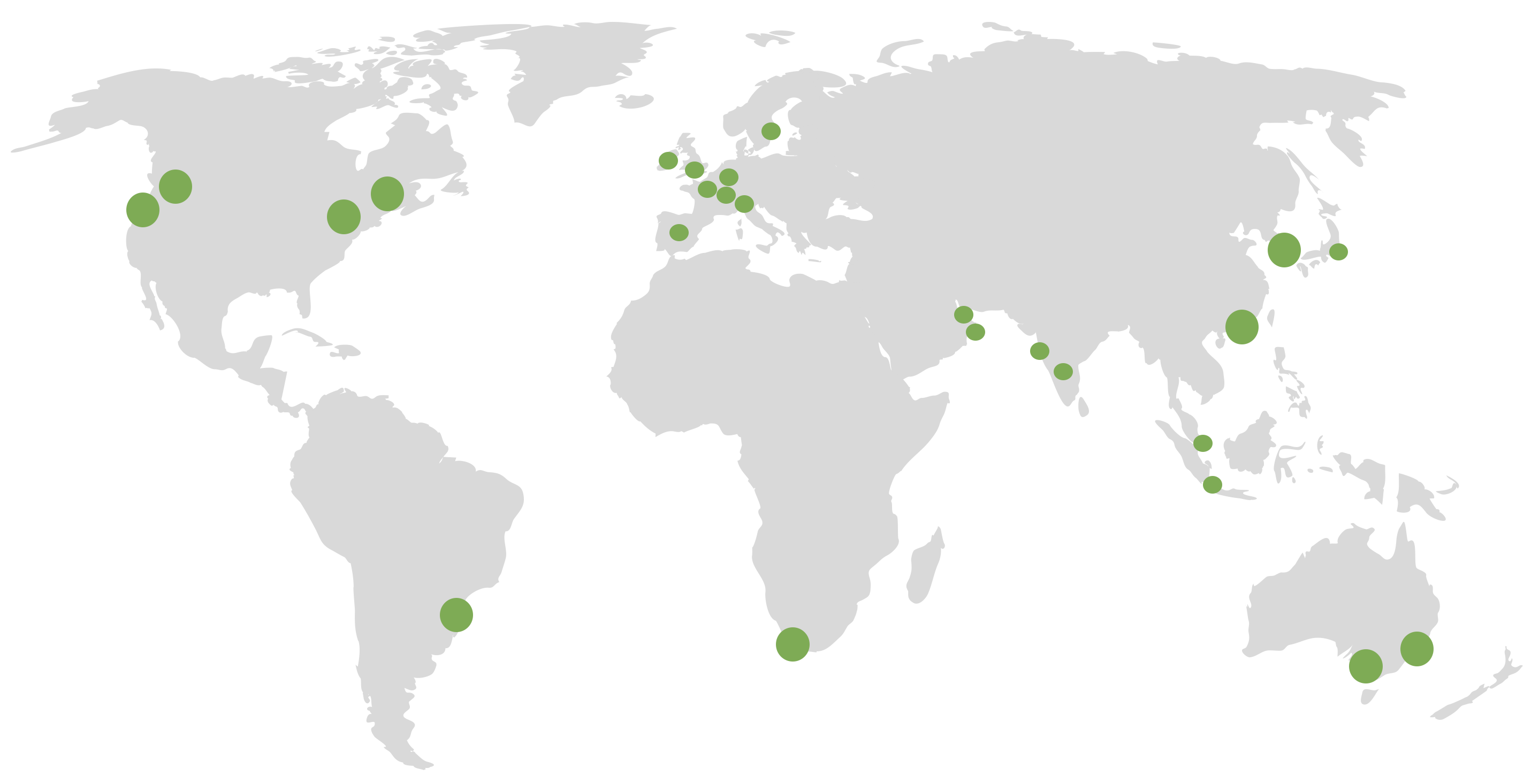 Regional supppert worldmap