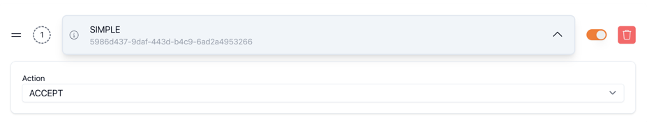 Simple Accept rule configuration