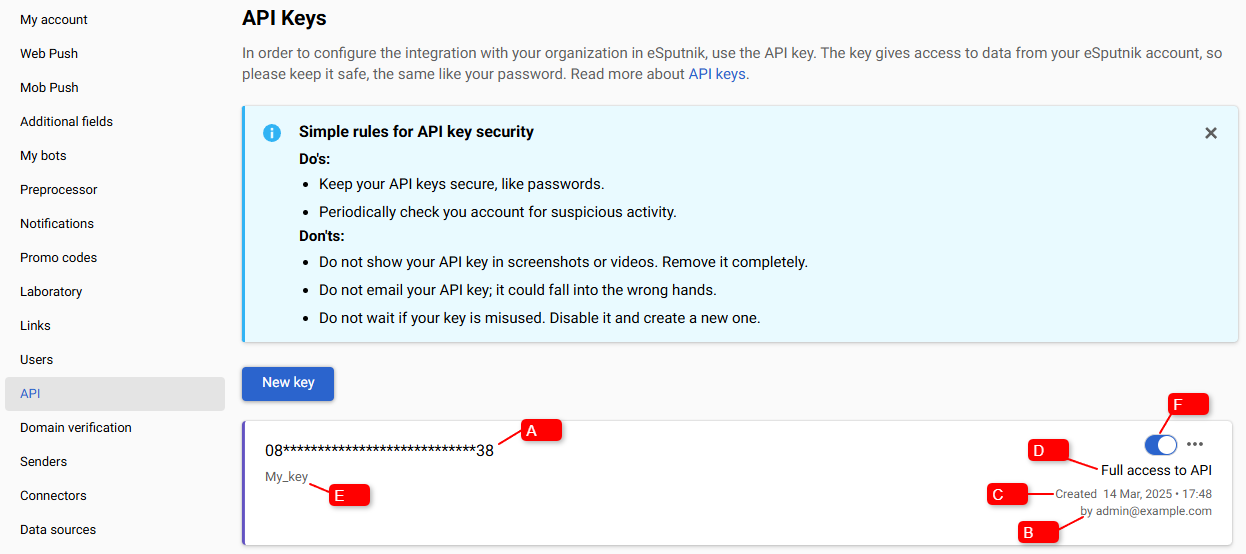 API key