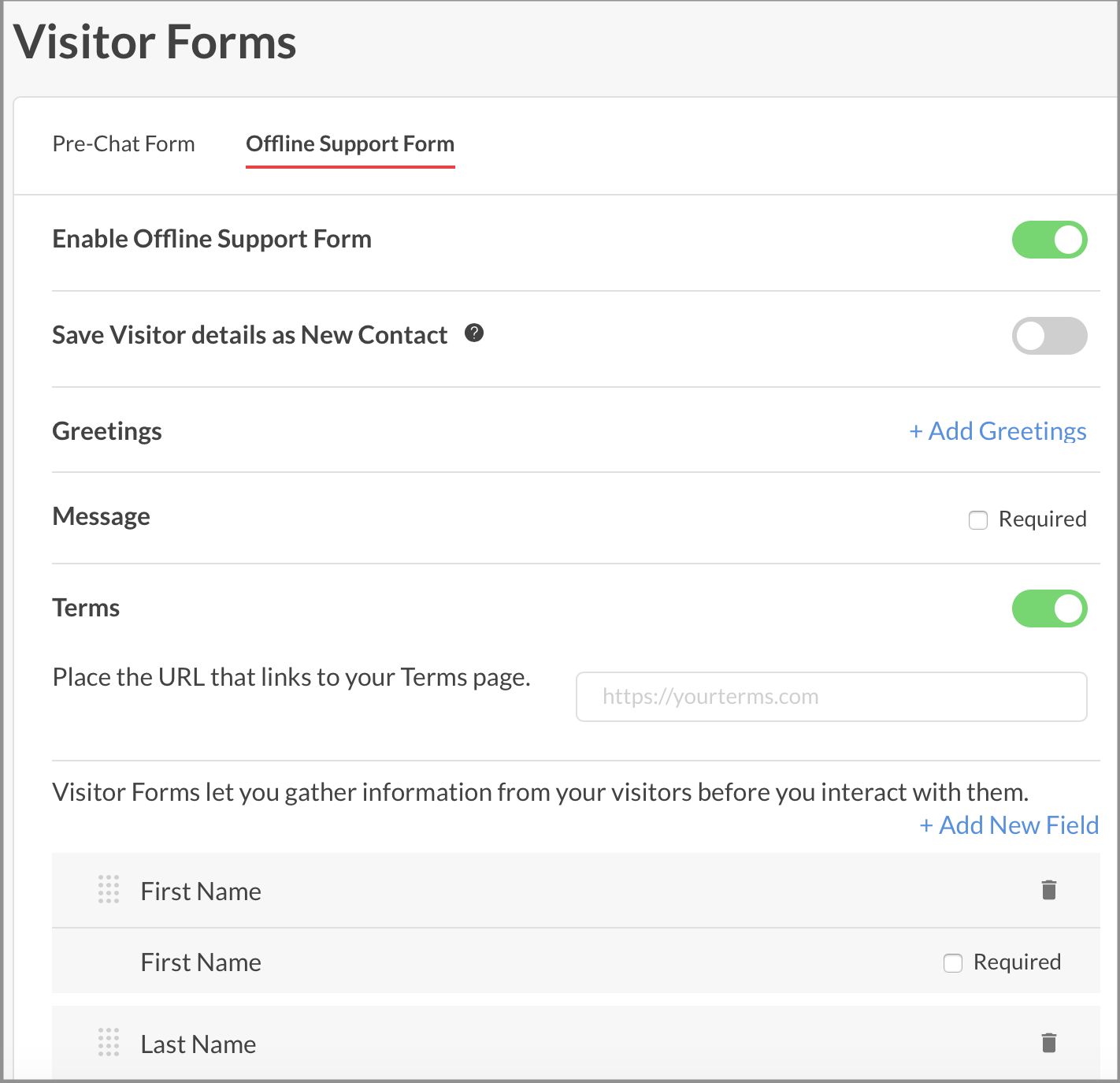 Configure Offline Support Form