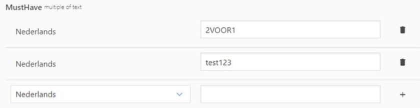 Multiple dimensioned values