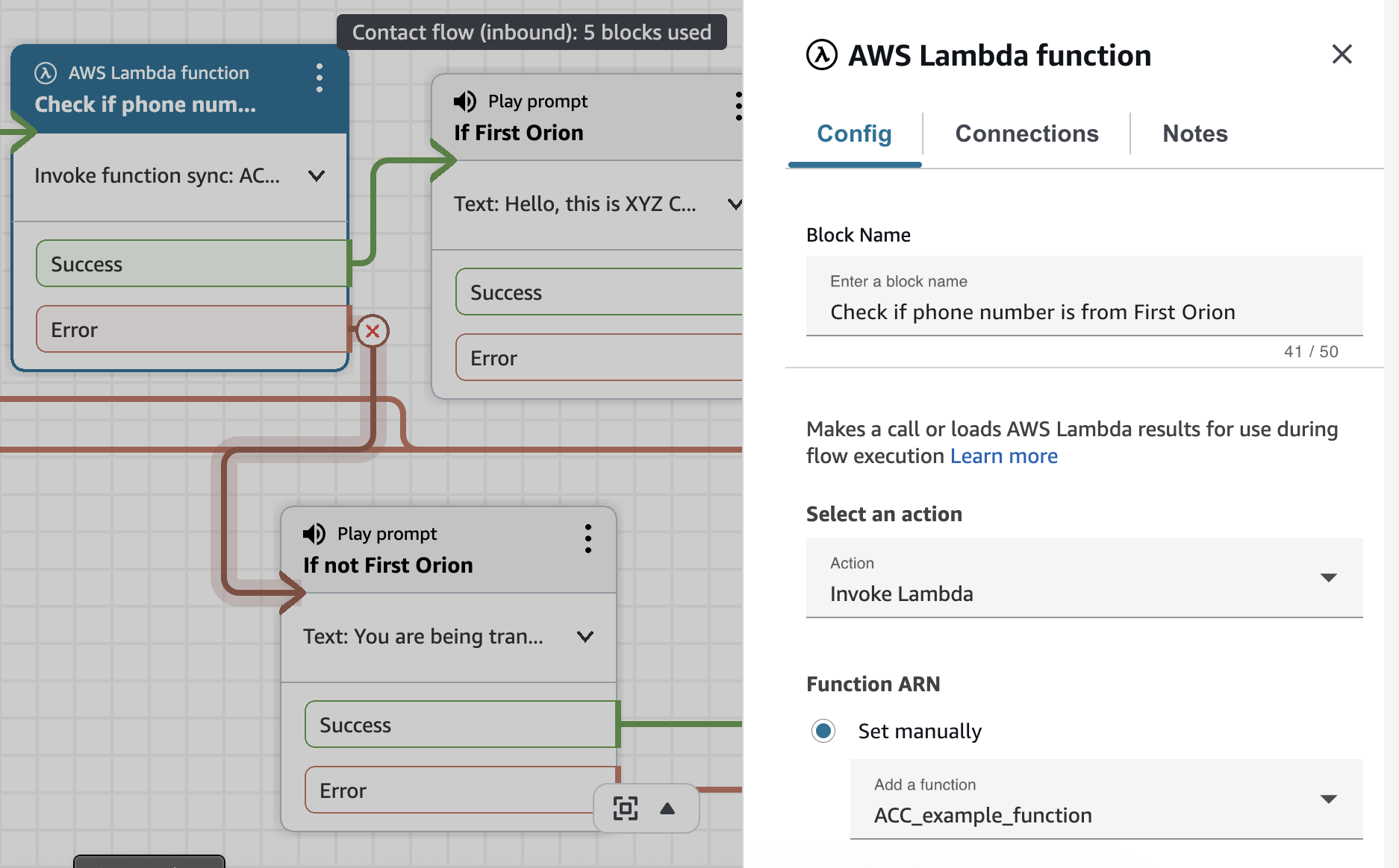 Set Lambda Function in Lambda Function Block