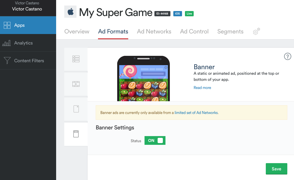Integrating Banners