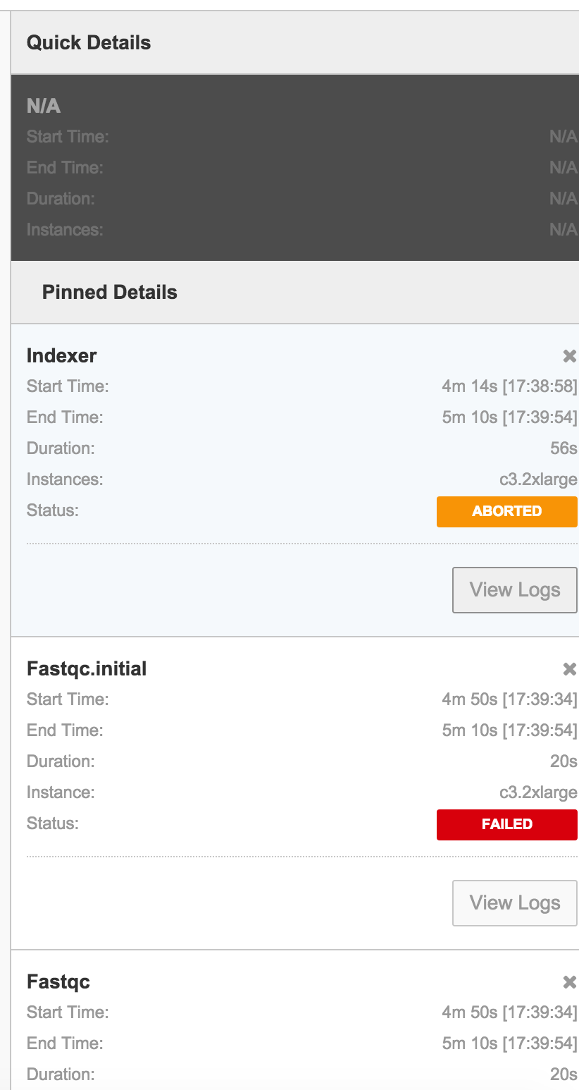 Troubleshoot a failed task