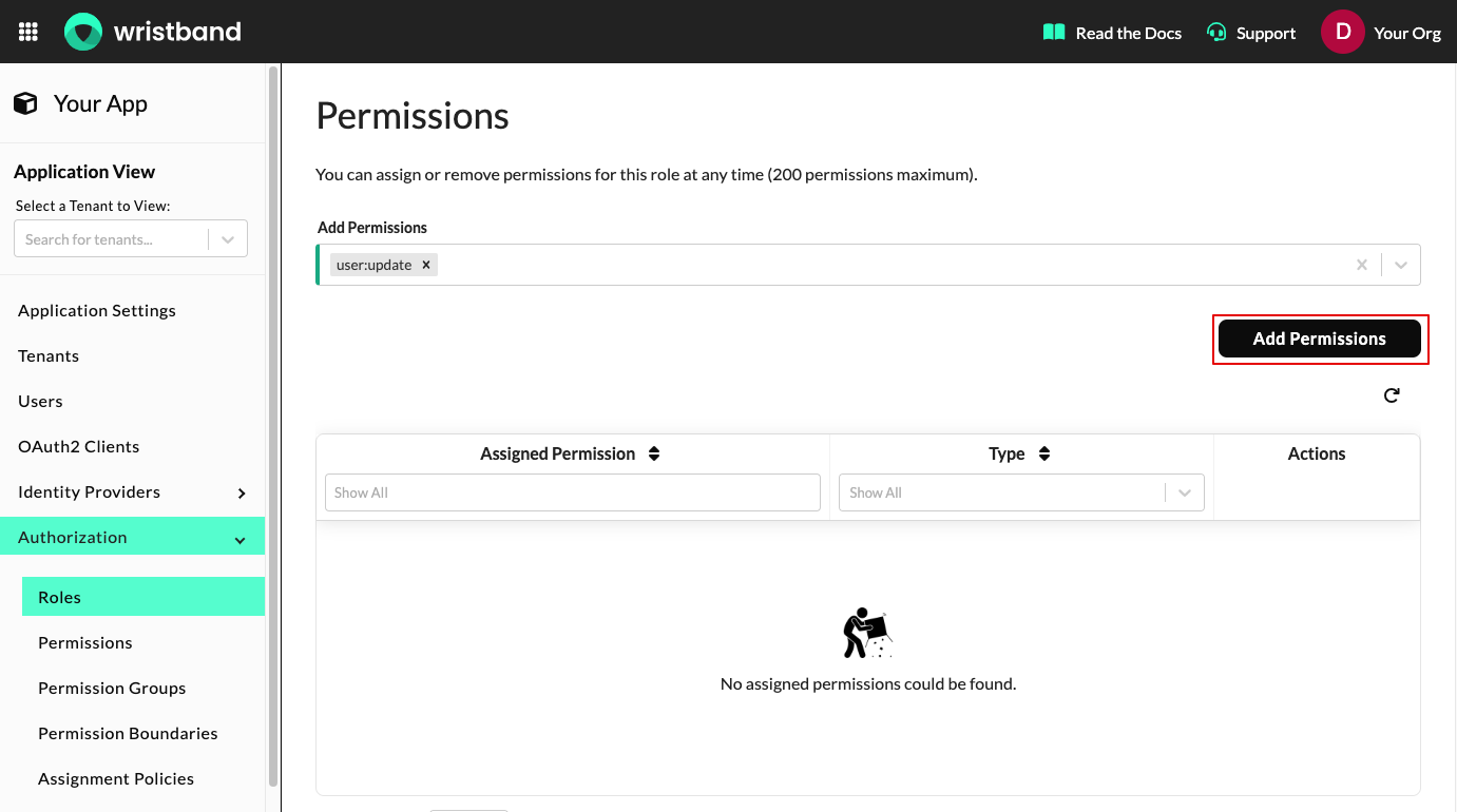 Add permissions