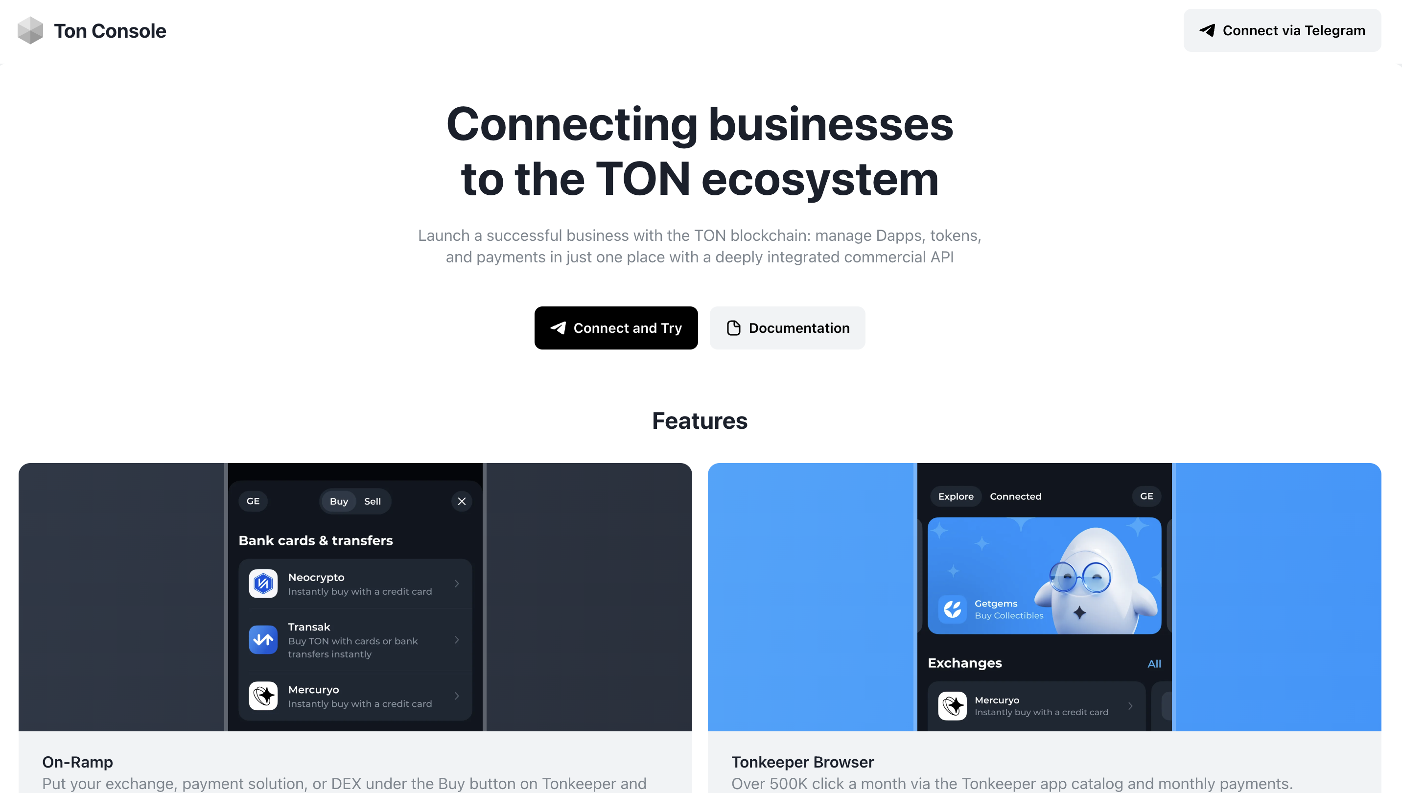 TON Console Page