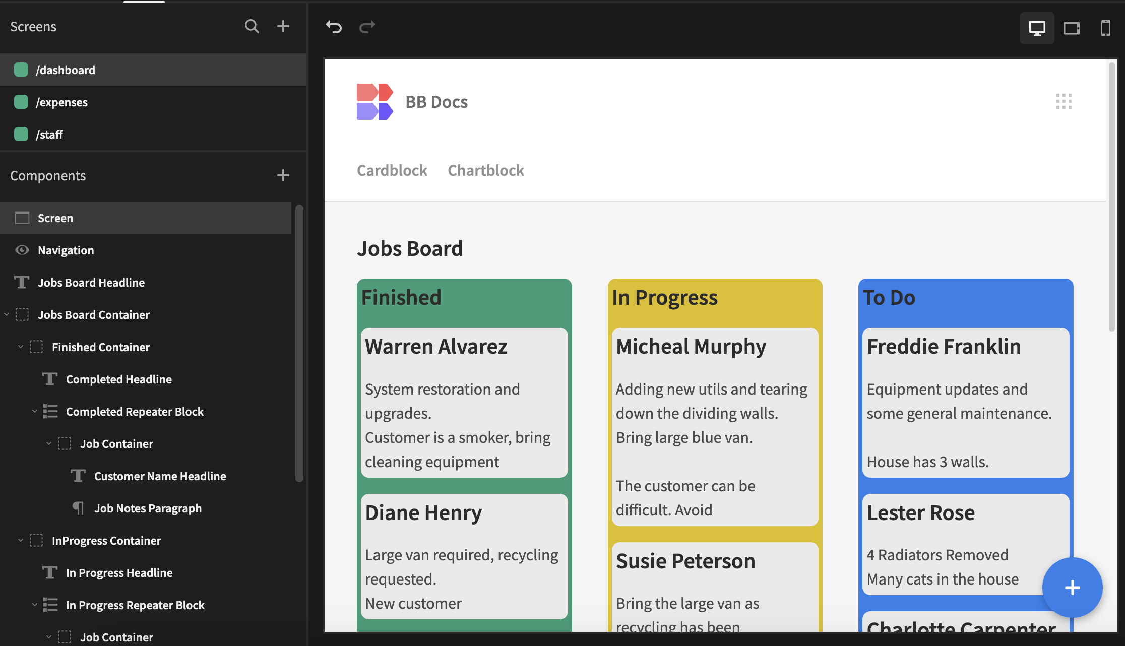 Dashboard Screenshot
