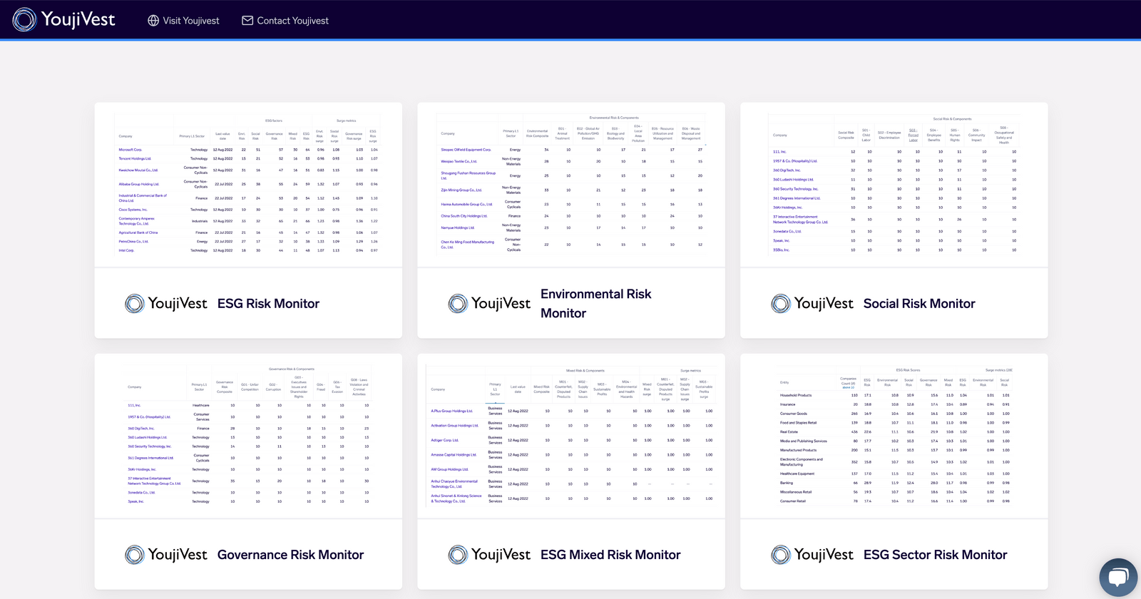 YoujiVest Insights Platform - Landing page