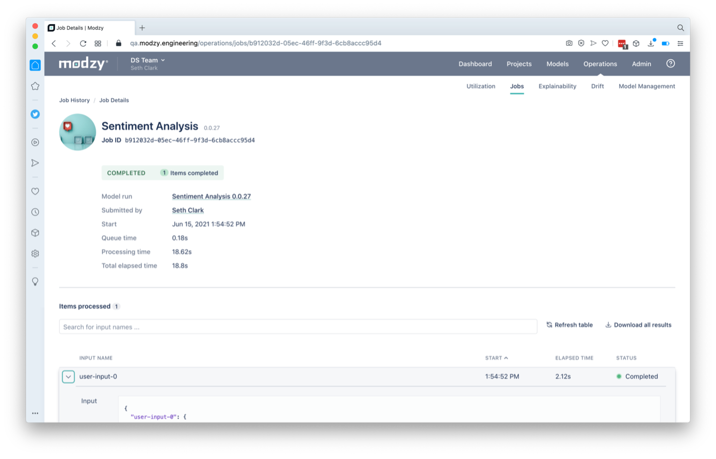 Picture4.png Viewing the results for a single submission to a sentiment analysis model