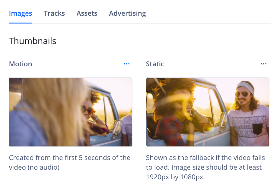 Images tab