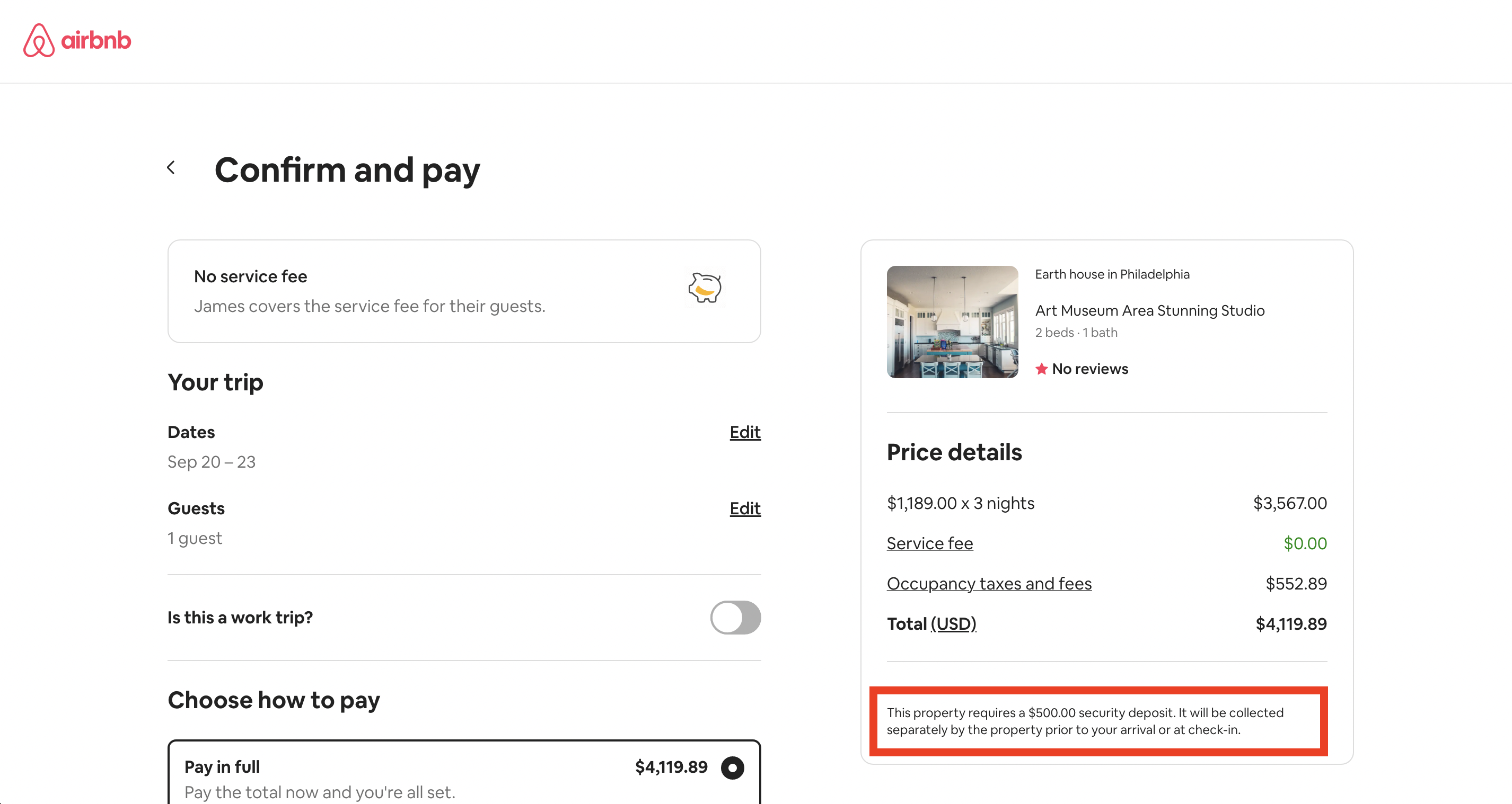 Airbnb Offline Security Deposits