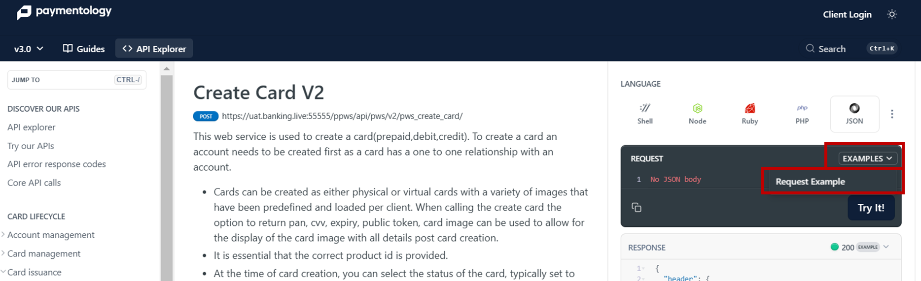 EXAMPLES drop down menu