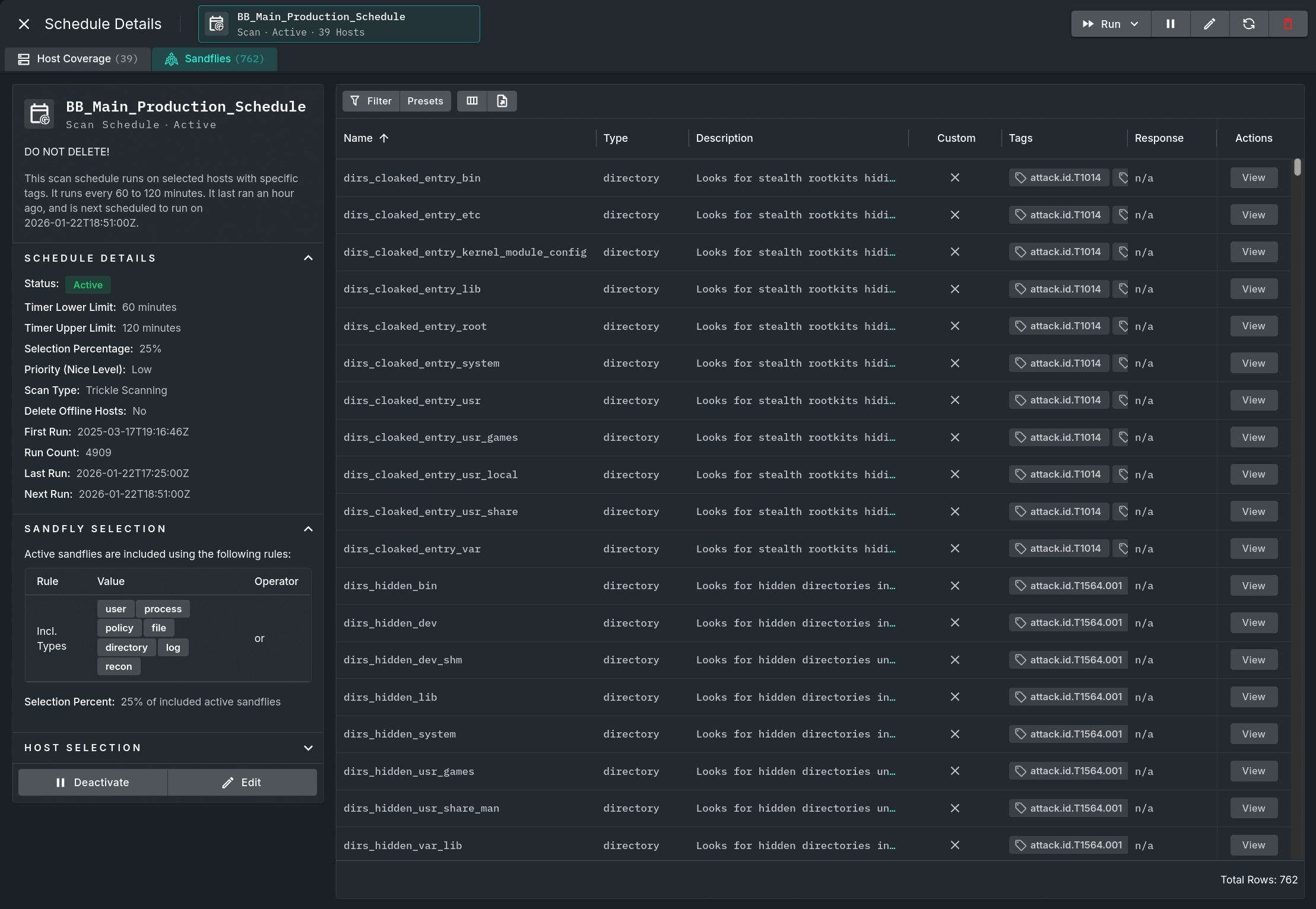 Schedule Details Panel