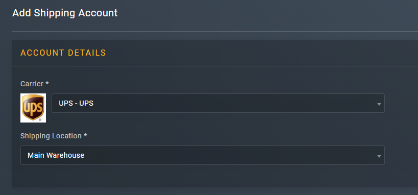 Entering account details