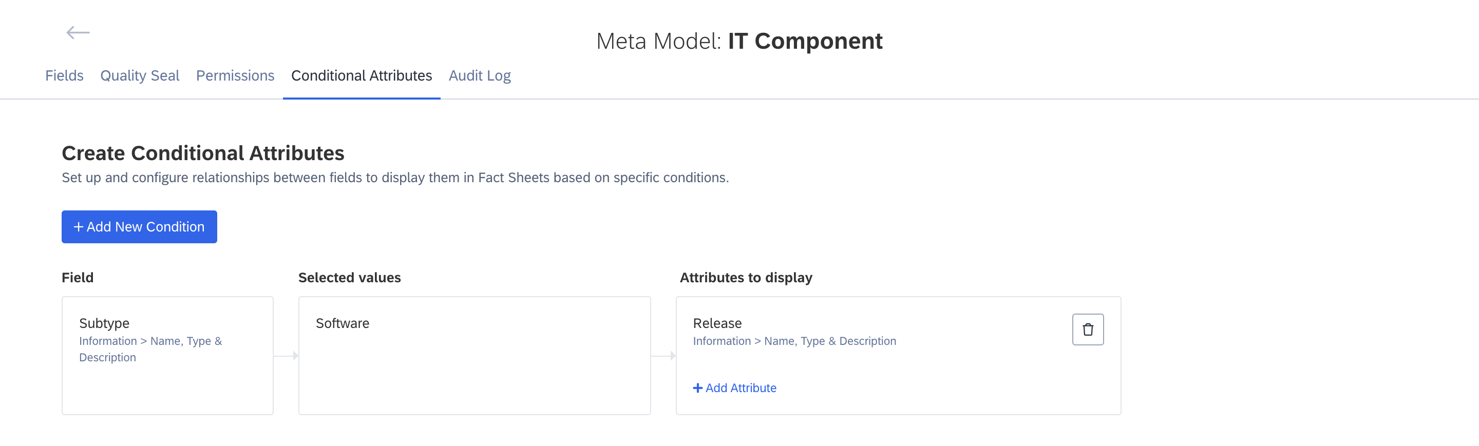 Defining Conditional Attribute