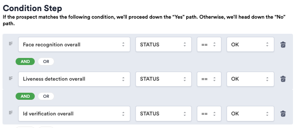 Standard condition to determine session result