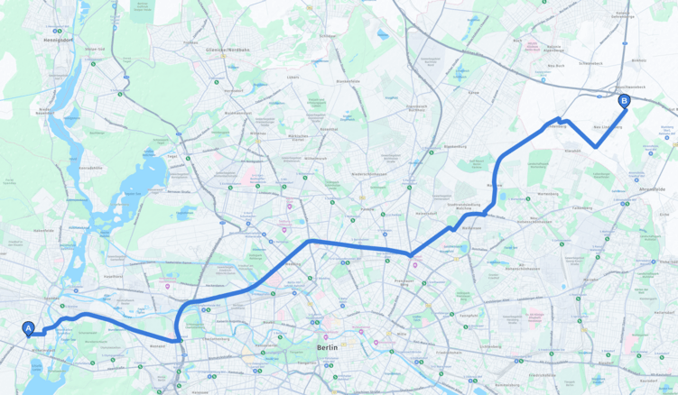 Route without snapRadius parameter 