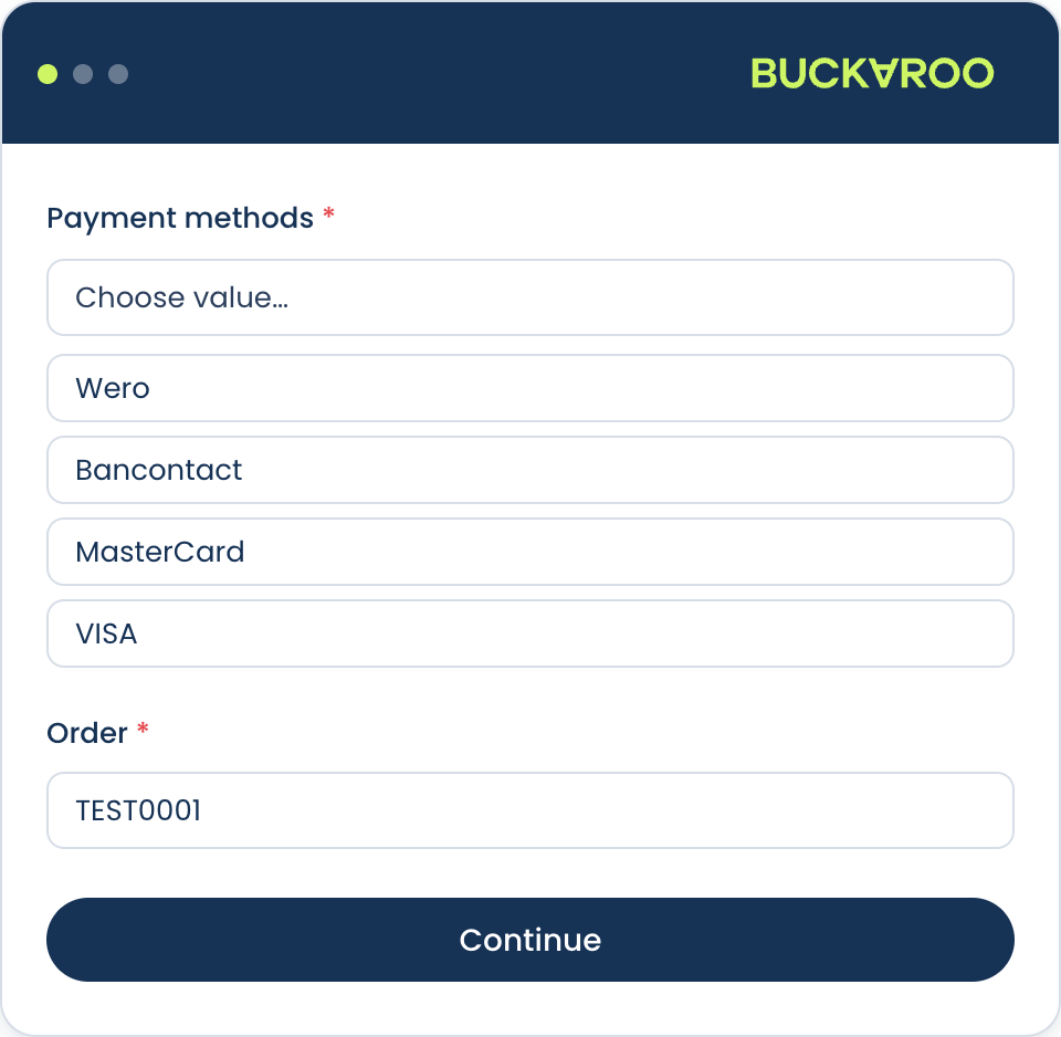 Zapier payment methods picker