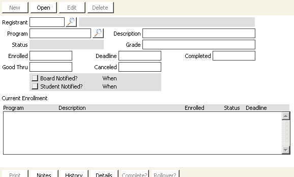 Desktop: Certification > Register a student > By program