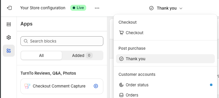 Checkout Editor Comment Capture screenshot