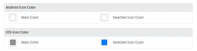 Android & iOS icon colors