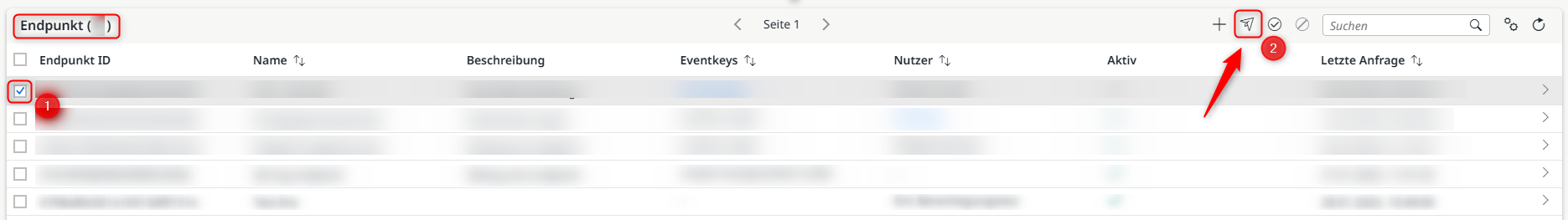 Direkter Absprung in die Endpunkt Nachrichten App