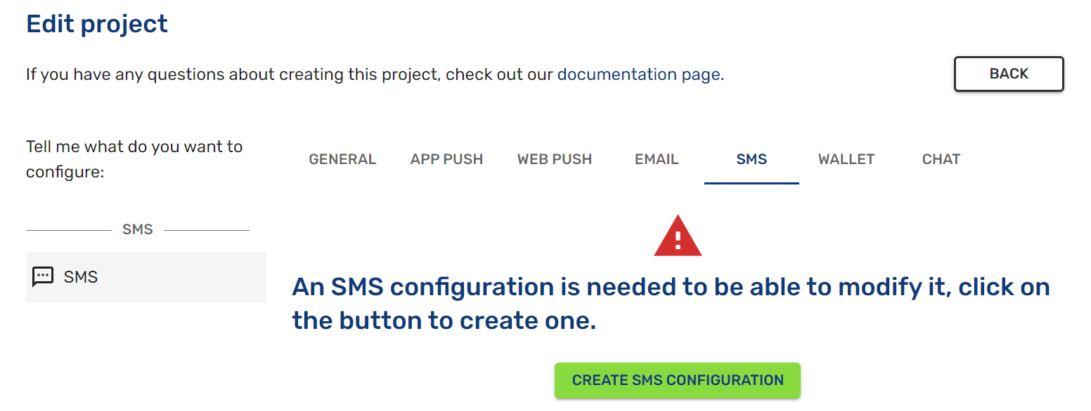 SMS Configuration