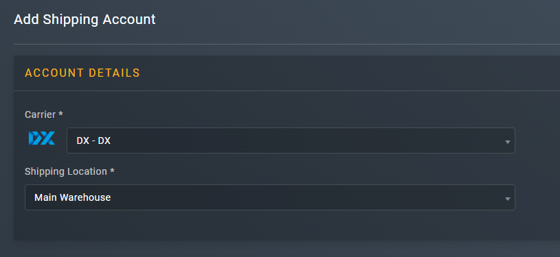 Entering account details