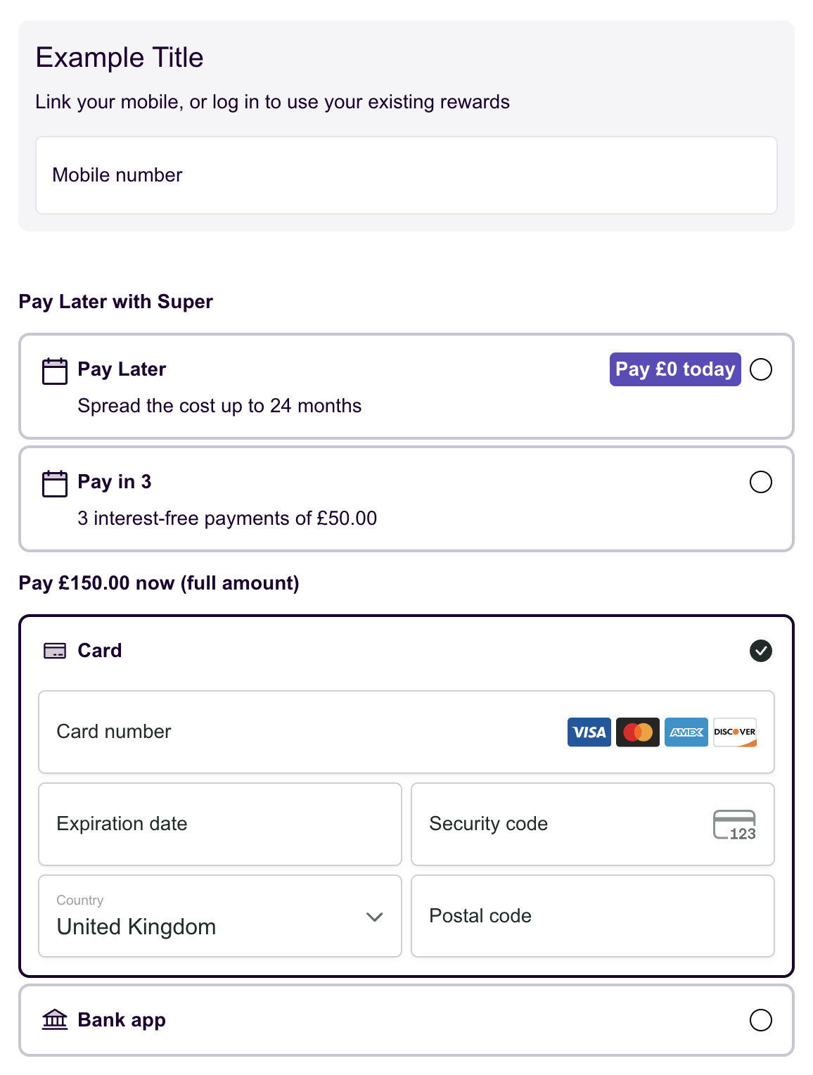 Example using the "theme", "title" and "subtitle" properties