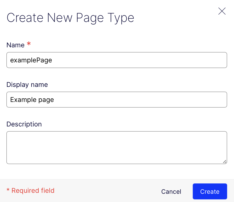 Create new page type