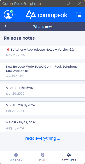 Screenshot of the **Updates** section