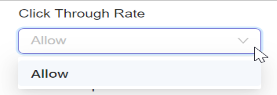 **Select Allow option for Click Through Rate**