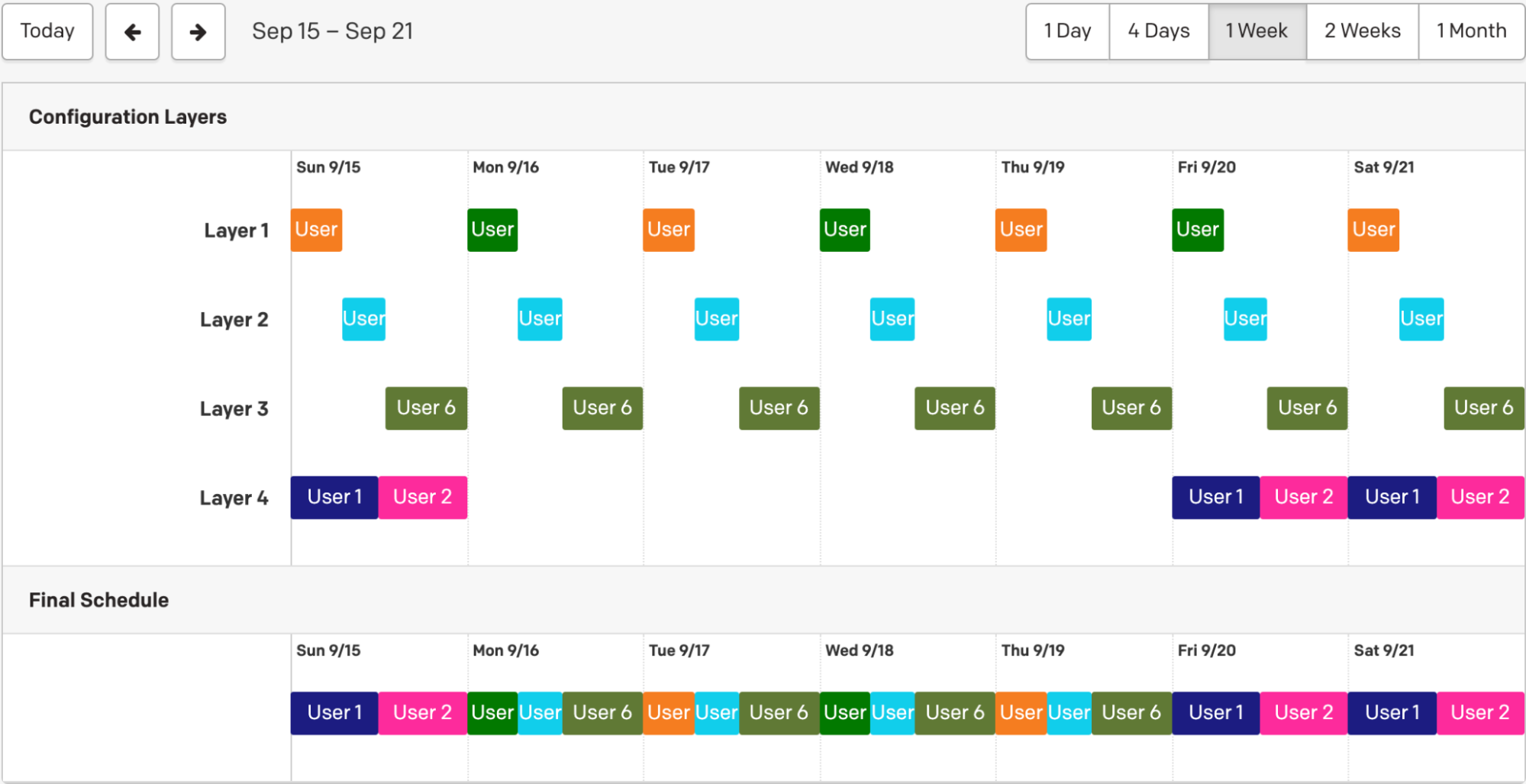 Example 4 final schedule