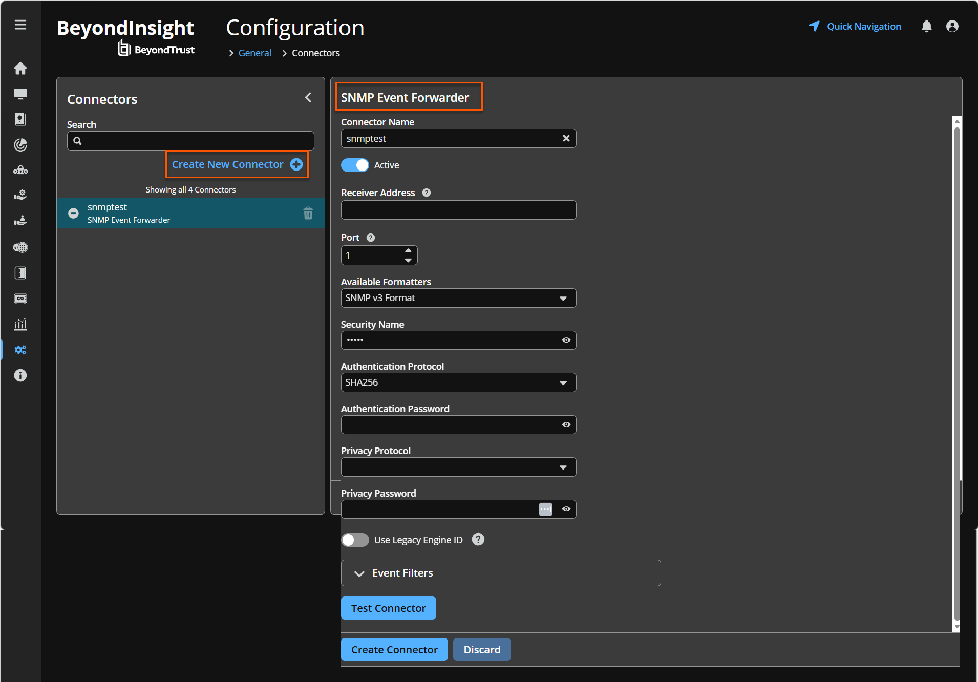 Create new connector
