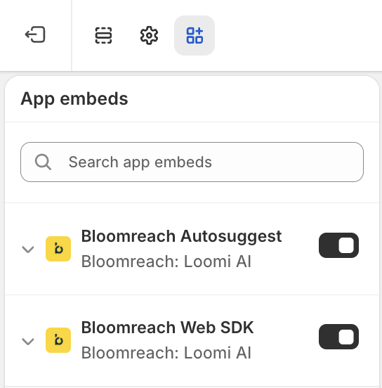 Enable Loomi AI for Shopify autosuggest.