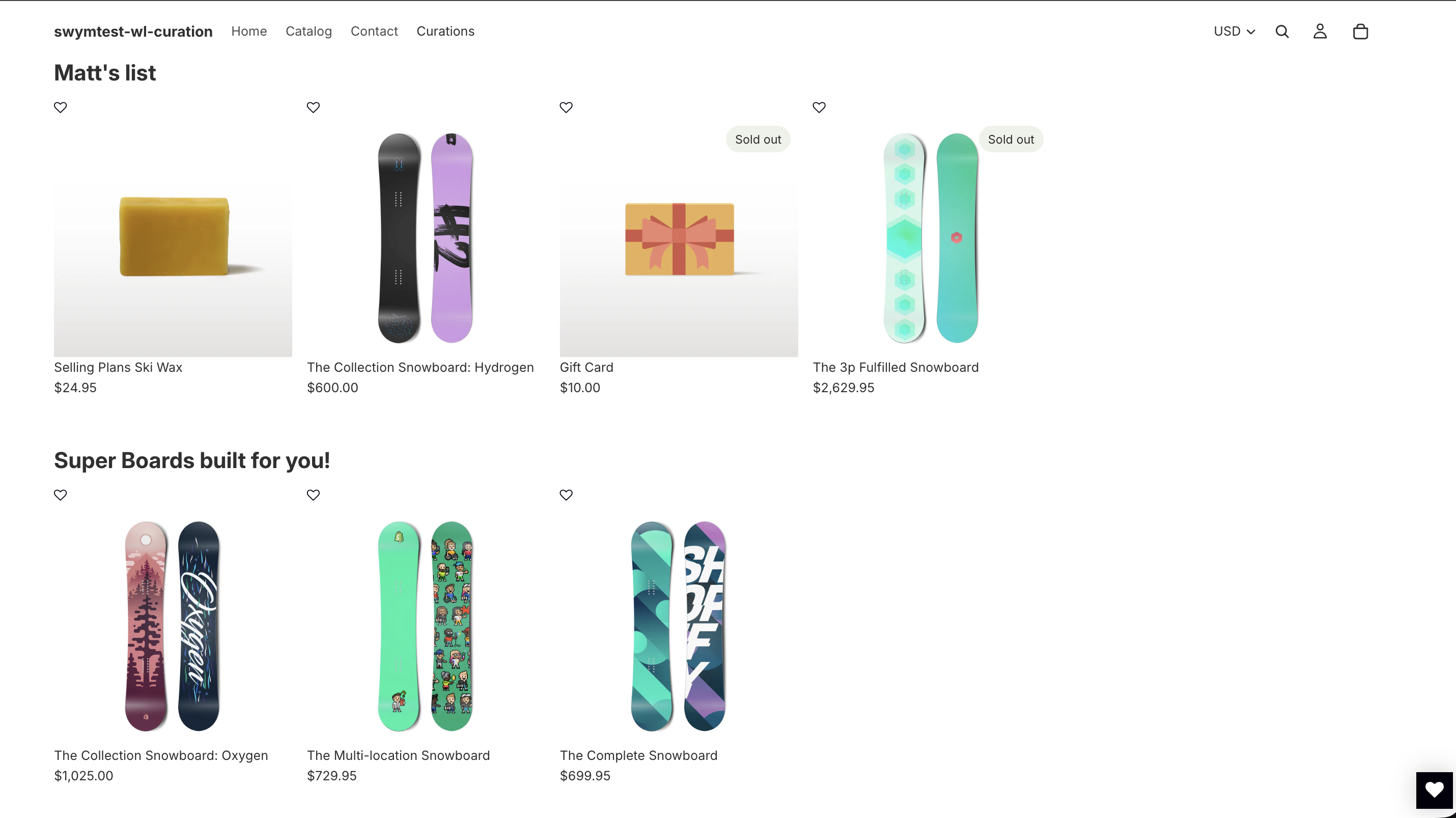 Curated Lists View