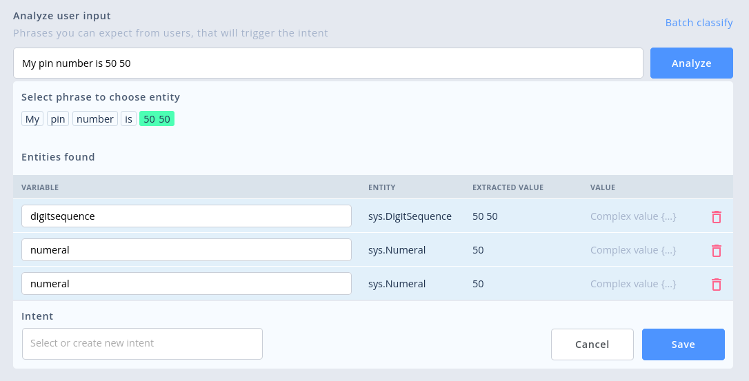 sys.DigitSequence + 2 x sys.Numeral