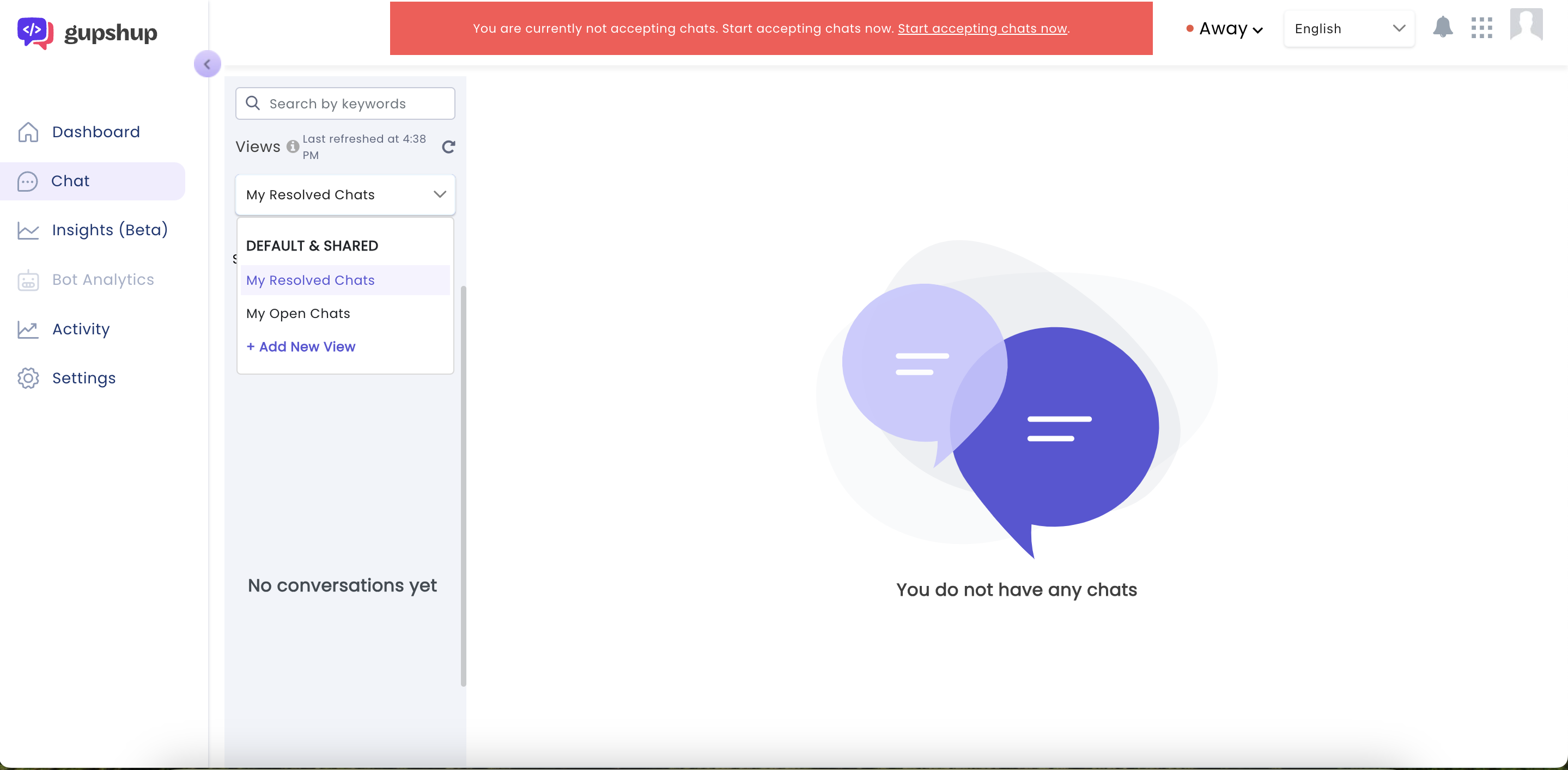 Efficient Chat Navigation for Different User Roles Through Views