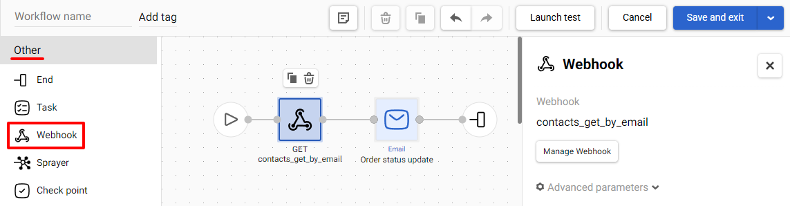Webhooks in Workflows