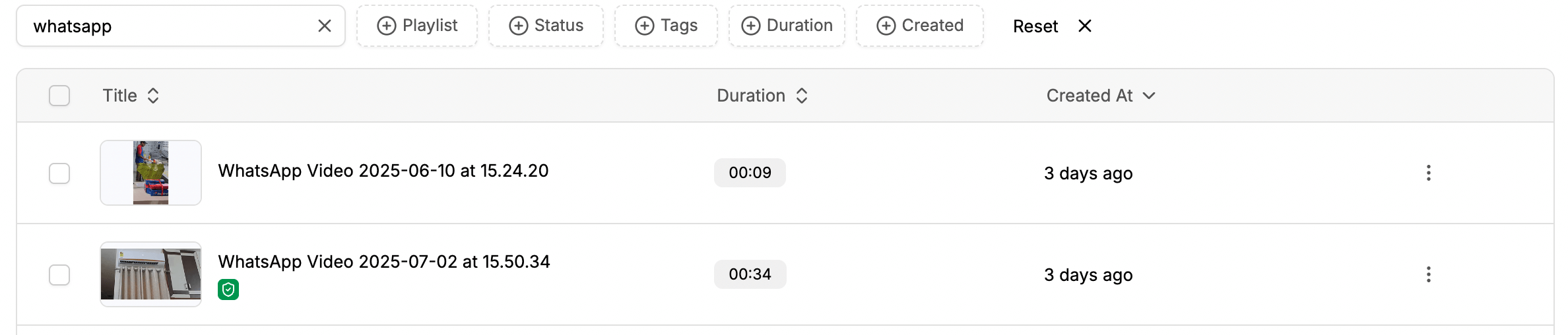 Video search and filter