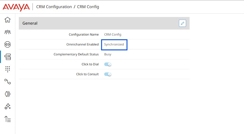 CRM Config with Omnichannel Enabled set to Synchronized