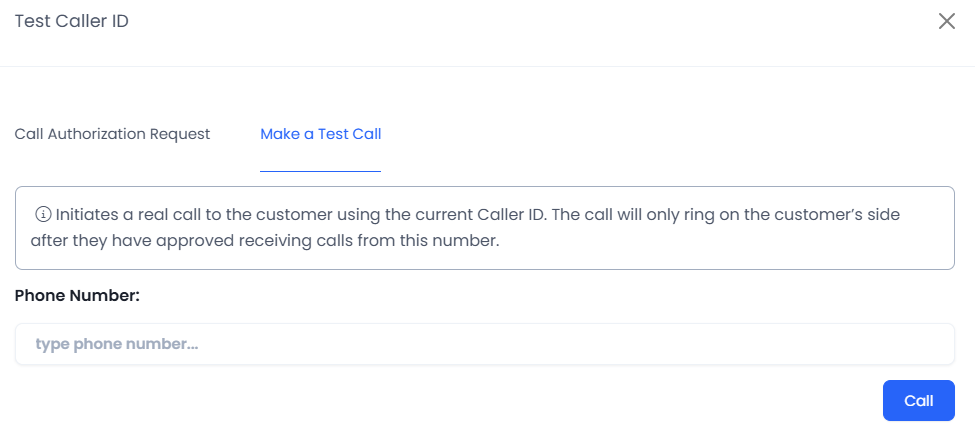 Test Caller ID - Make a Test Call