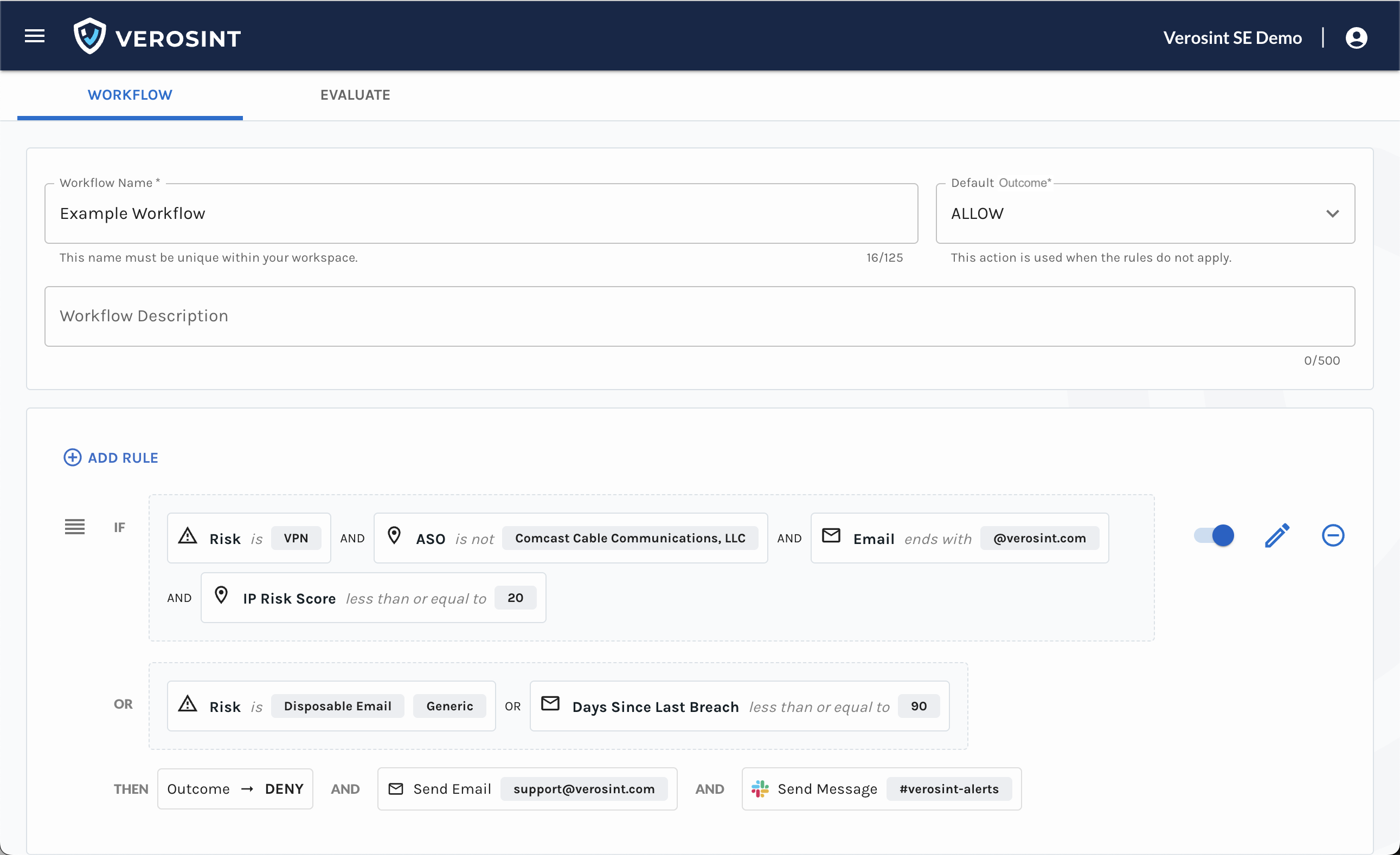 Create a workflow
