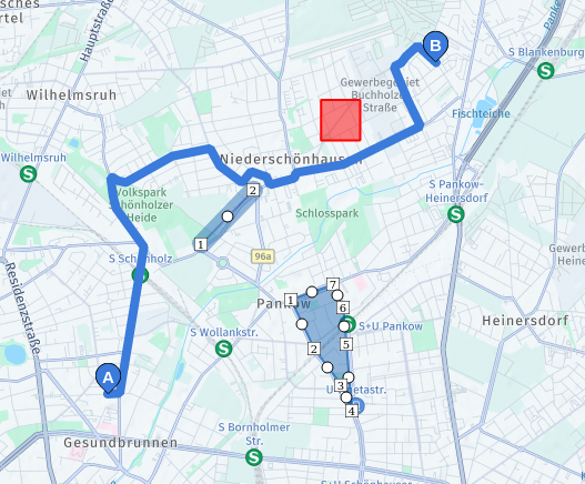 multiple avoid areas