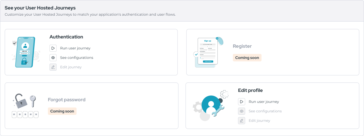 User Hosted Journey customization component - Coming soon