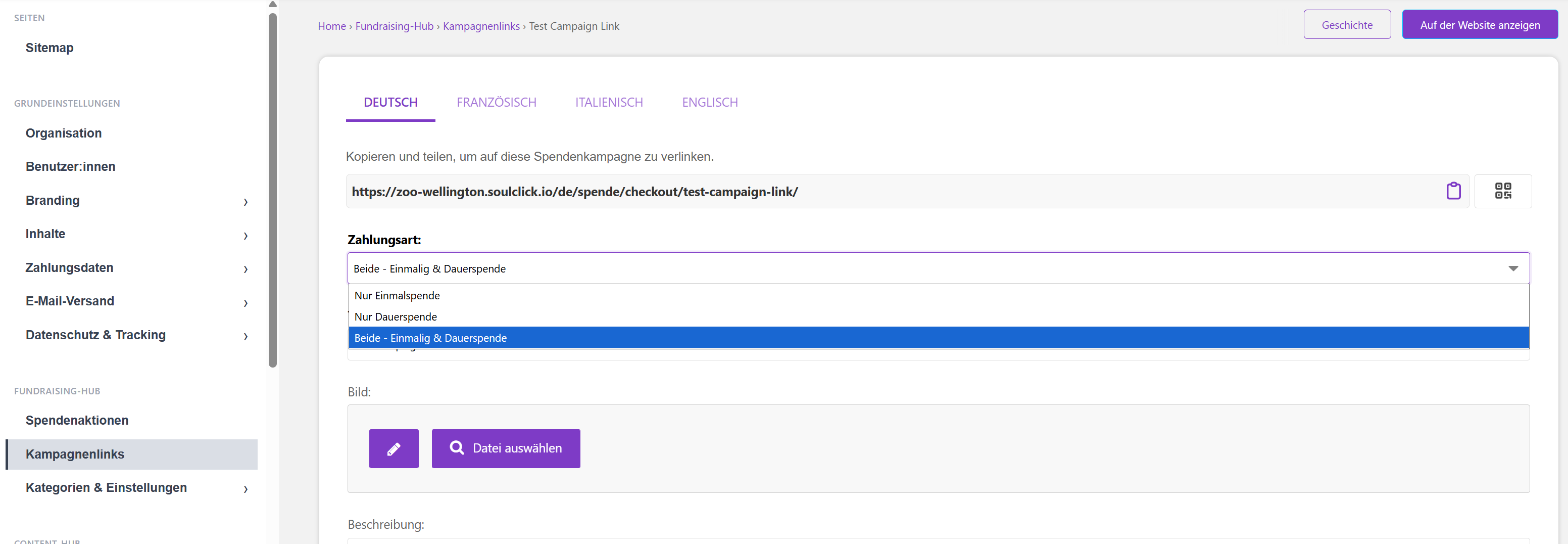 Kombinierte Spendenarten